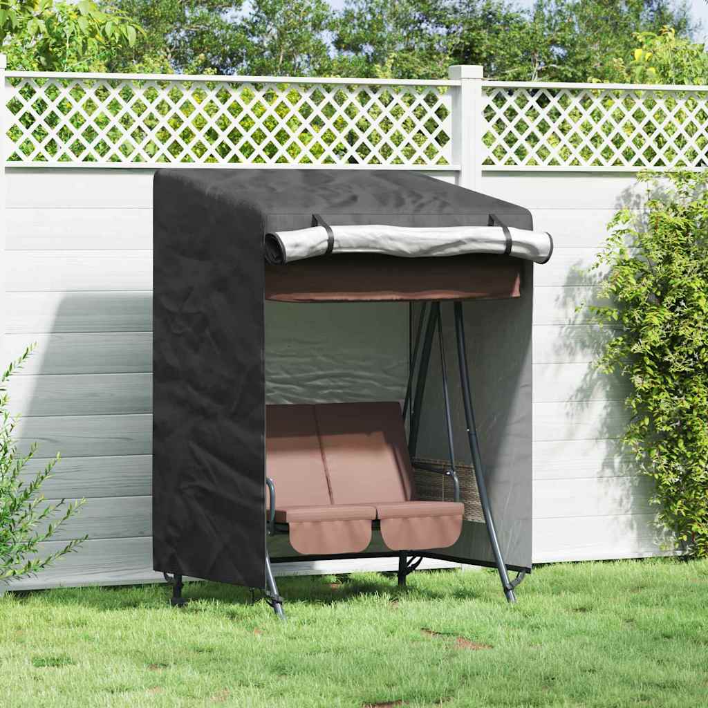 Outdoor Swing Cover Black 120 x 90 x 155 cm 420D Oxford Fbric