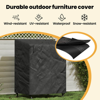 Outdoor Swing Cover Black 120 x 90 x 155 cm 420D Oxford Fbric