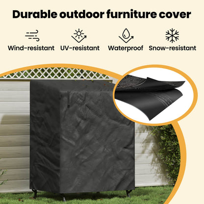 Outdoor Swing Cover Black 120 x 90 x 155 cm 600D Oxford Fbric