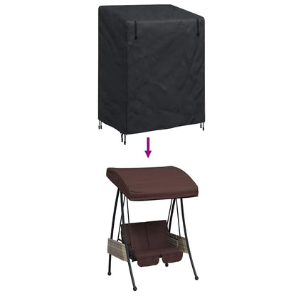 Outdoor Swing Cover Black 120 x 90 x 155 cm 600D Oxford Fbric