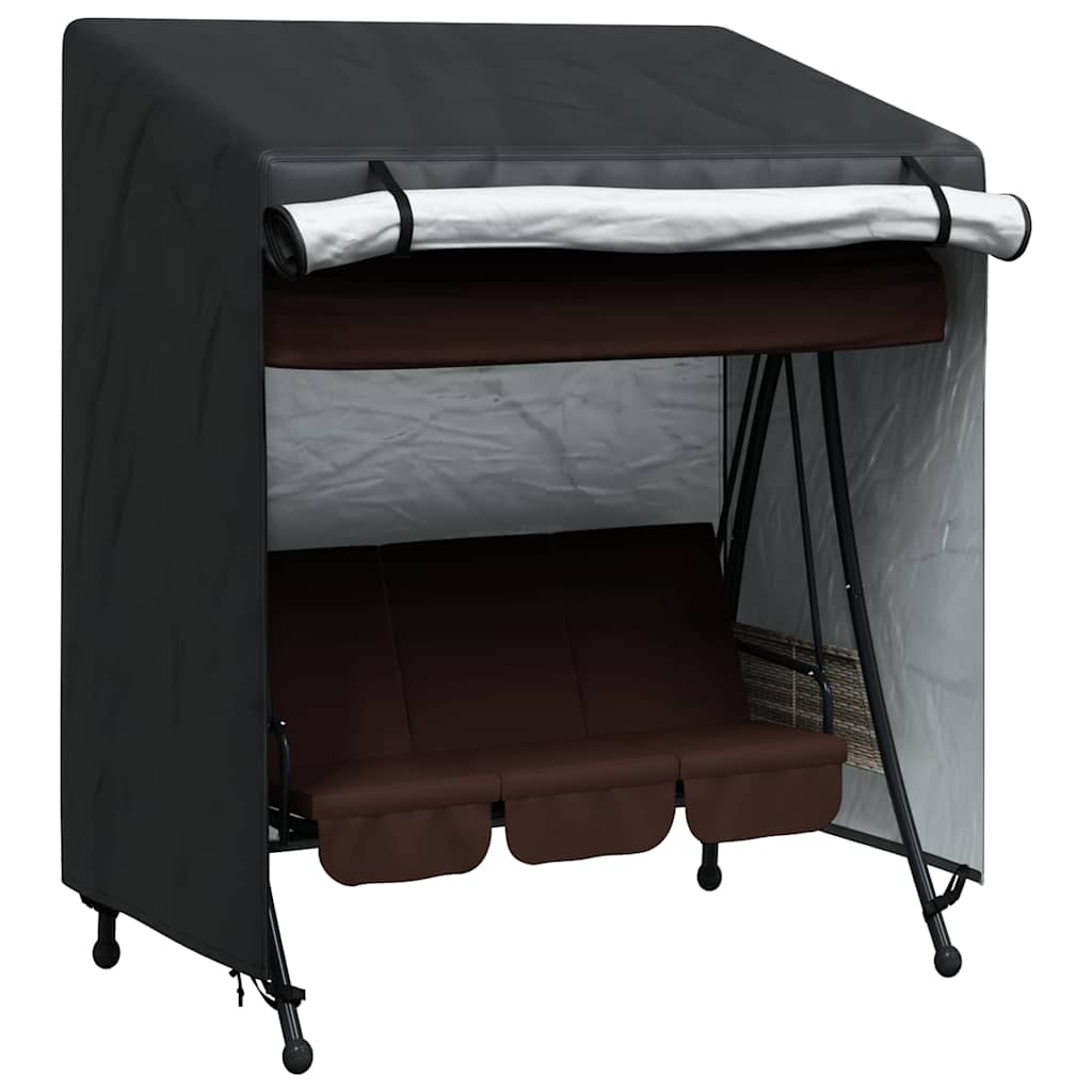 Outdoor Swing Cover Black 135 x 100 x 165 cm 210D Oxford Fbric