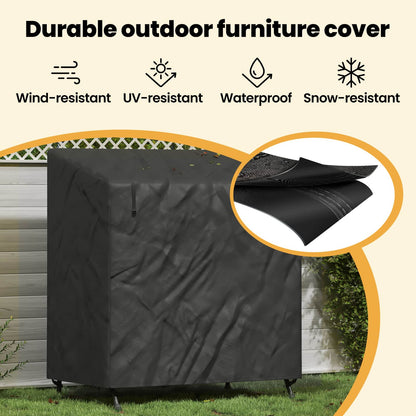 Outdoor Swing Cover Black 155 x 95 x 165 cm 420D Oxford Fbric