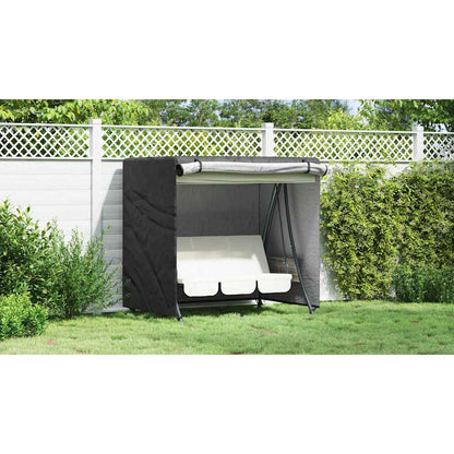 Outdoor Swing Cover Black 175 x 125 x 180 cm 210D Oxford Fabric