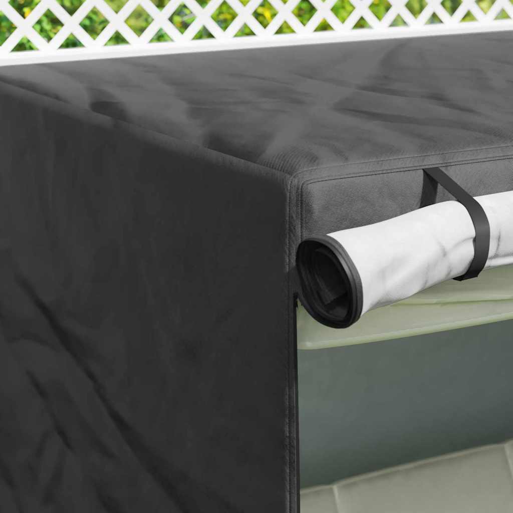 Outdoor Swing Cover Black 175 x 125 x 180 cm 600D Oxford Fabric