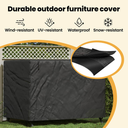 Outdoor Swing Cover Black 220 x 125 x 170 cm 420D Oxford Fbric