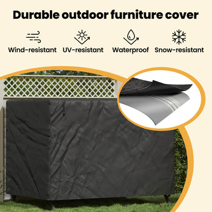 Outdoor Swing Cover Black 220 x 150 x 150 cm 210D Oxford Fbric
