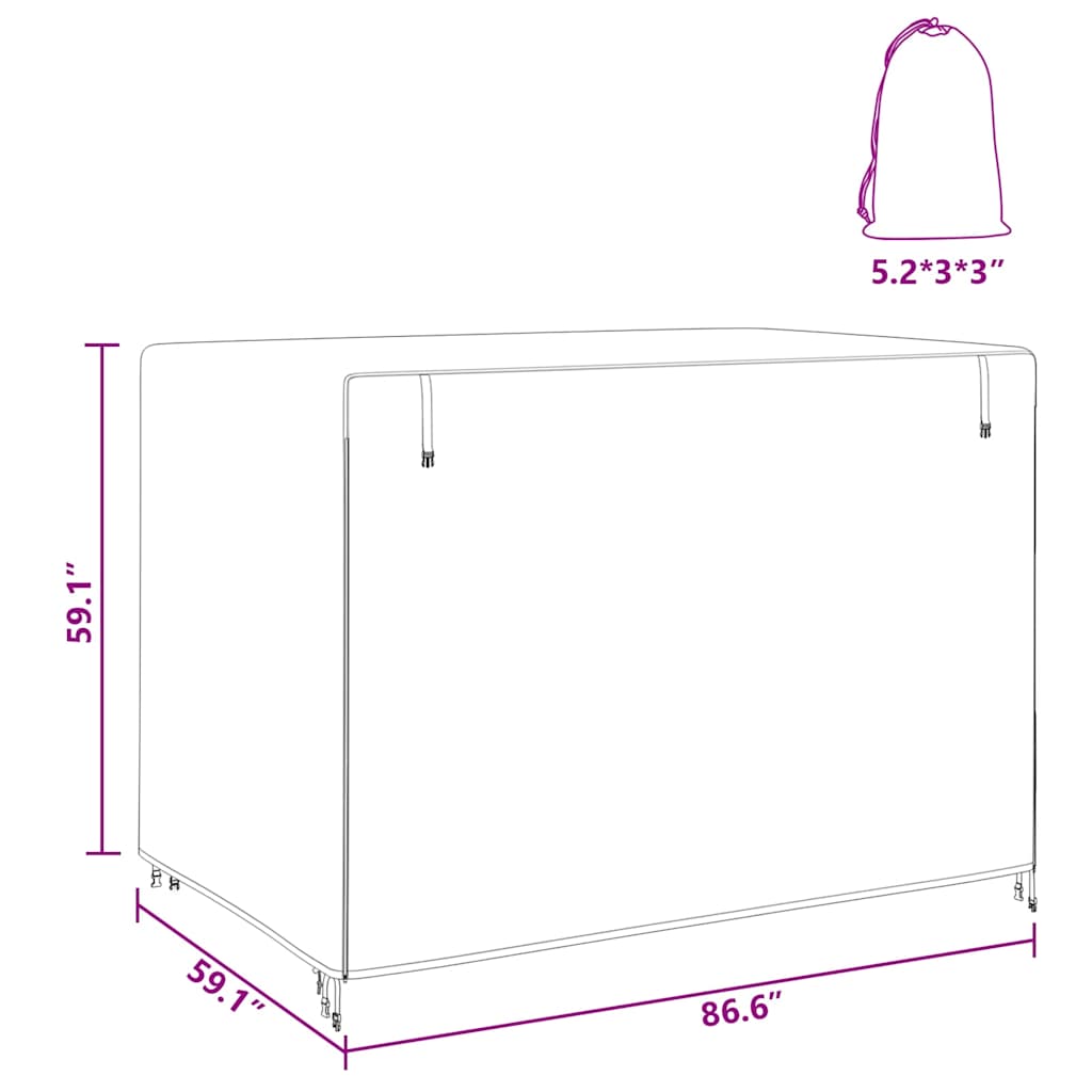 Outdoor Swing Cover Black 220 x 150 x 150 cm 420D Oxford Fbric