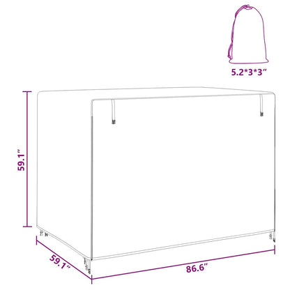 Outdoor Swing Cover Black 220 x 150 x 150 cm 420D Oxford Fbric