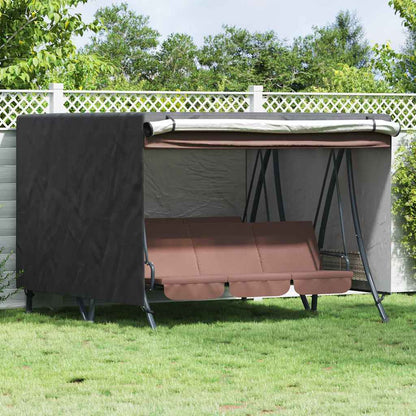 Outdoor Swing Cover Black 250 x 250 x 160 cm 600D Oxford Fbric