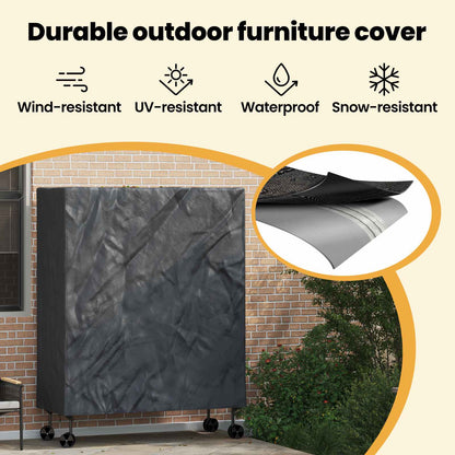 Pingpong Table Cover Plain Black 165 x 70 x 185 cm Fabric
