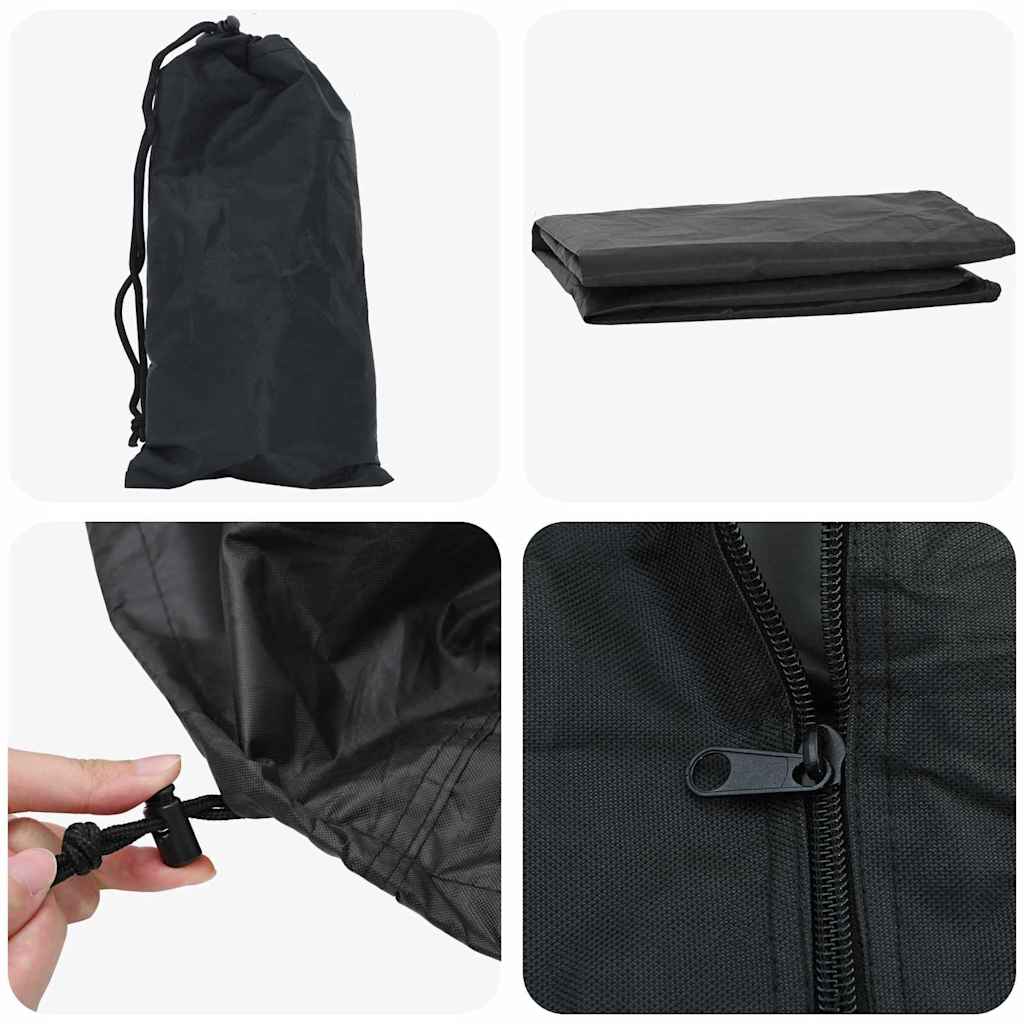 Pingpong Table Cover Plain Black 165 x 70 x 185 cm Fabric