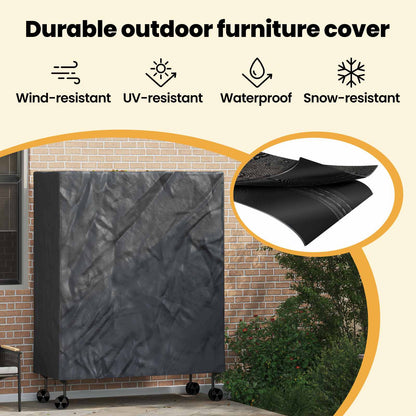 Pingpong Table Cover Plain Black 165 x 70 x 185 cm Fabric