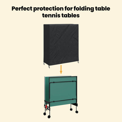 Pingpong Table Cover Plain Black 165 x 70 x 185 cm Fabric