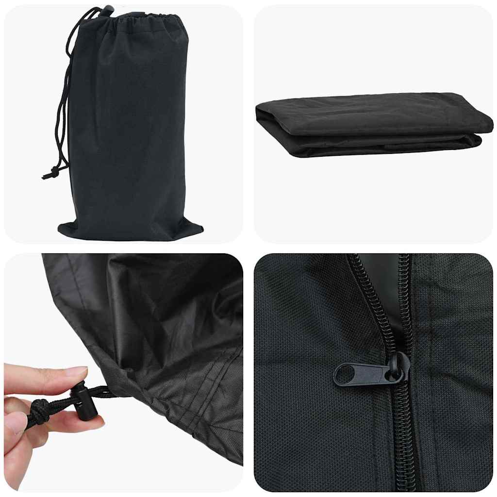 Pingpong Table Cover Plain Black 165 x 70 x 185 cm Fabric