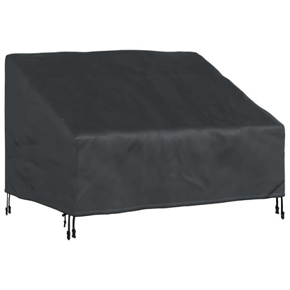 Garden Bench Cover Black 130 x 95 x 40 / 80 cm 420D Oxford Fbric