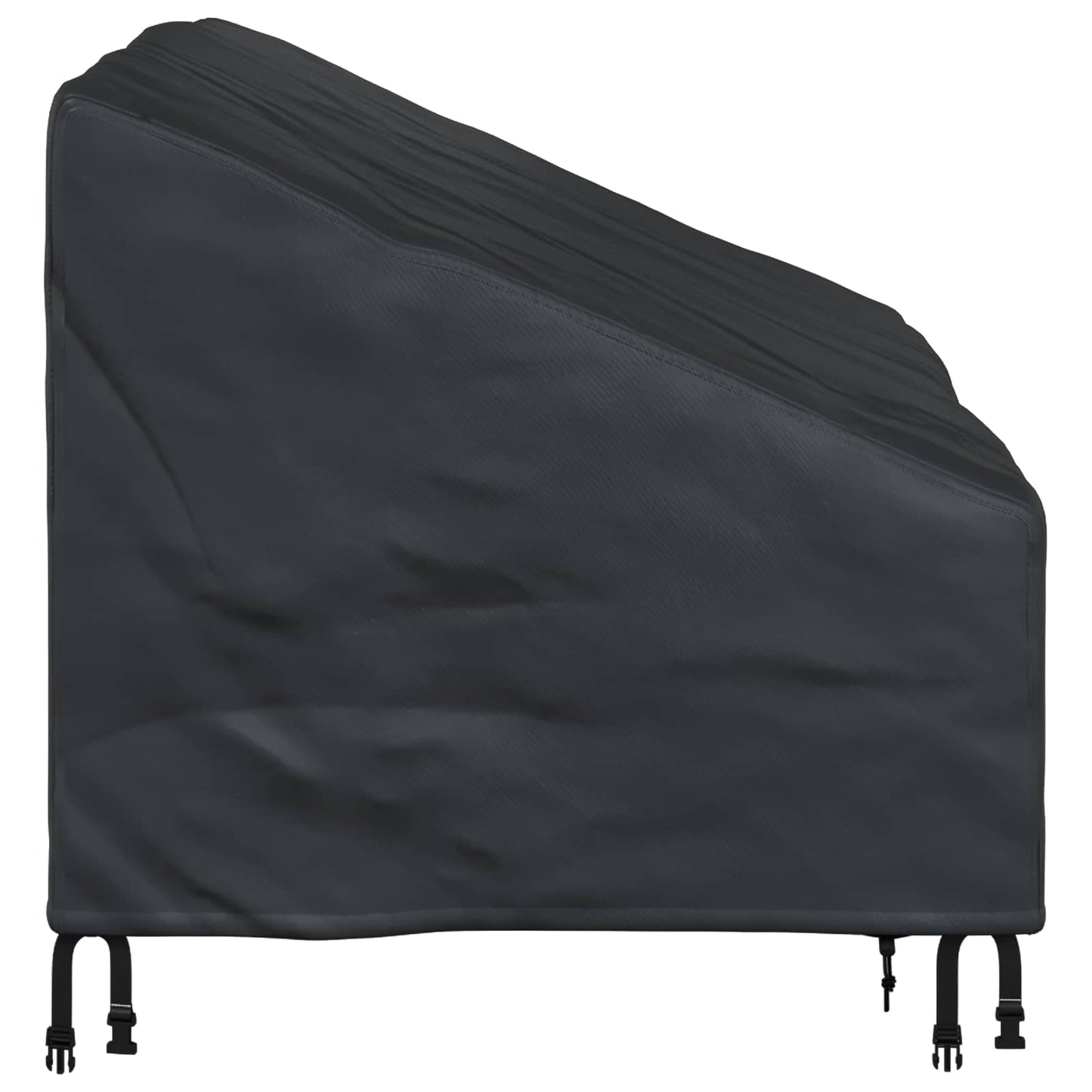 Garden Bench Cover Black 130 x 95 x 40 / 80 cm 420D Oxford Fbric