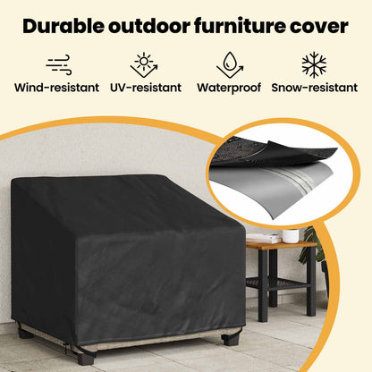 Garden Chair Cover Black 96 x 79 x 74 cm 210D Oxford Fbric