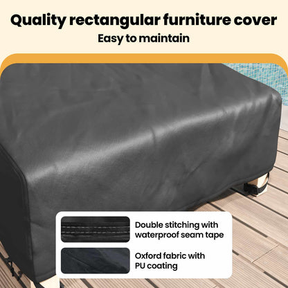 Outdoor Furniture Cover 195 x 76 x 82 cm 420D Oxford fabric