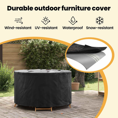 Furniture Cover Black 102 x 102 x 71 cm 210D Oxford Fbric