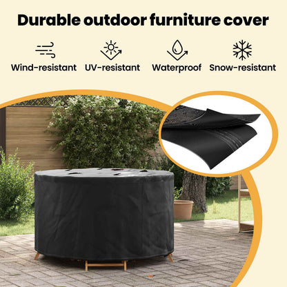 Furniture Cover Black 102 x 102 x 71 cm 420D Oxford Fabric