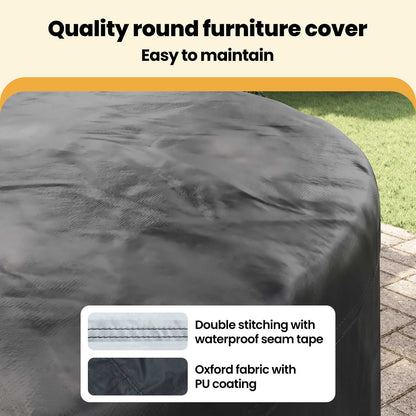 Furniture Cover Black 157 x 157 x 71 cm 210D Oxford Fbric