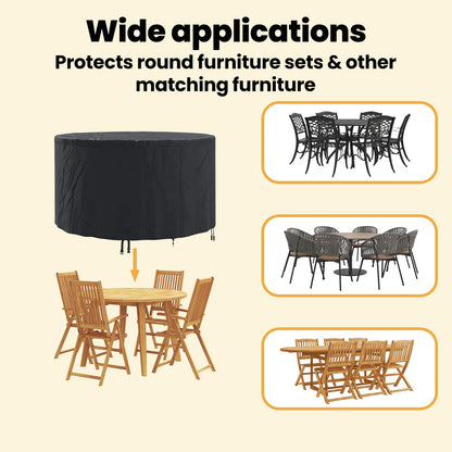 Furniture Cover Black 157 x 157 x 71 cm 210D Oxford Fbric