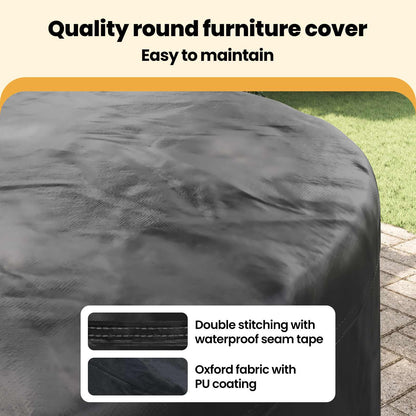 Furniture Cover Black 157 x 157 x 71 cm 420D Oxford Fbric
