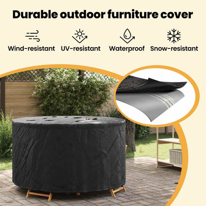 Furniture Cover Black 157 x 157 x 85 cm 210D Oxford Fbric