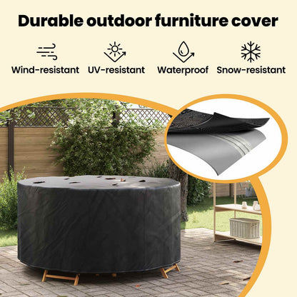 Furniture Cover Black 182 x 182 x 71 cm 210D Oxford Fbric