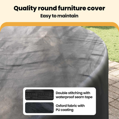 Furniture Cover Black 182 x 182 x 71 cm 420D Oxford Fbric