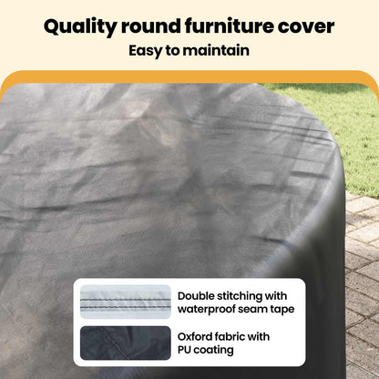 Furniture Cover Black 182 x 182 x 85 cm 210D Oxford Fbric