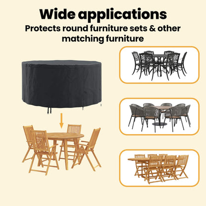 Furniture Cover Black 182 x 182 x 85 cm 210D Oxford Fbric