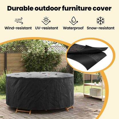 Furniture Cover Black 200 x 200 x 71 cm 420D Oxford Fbric