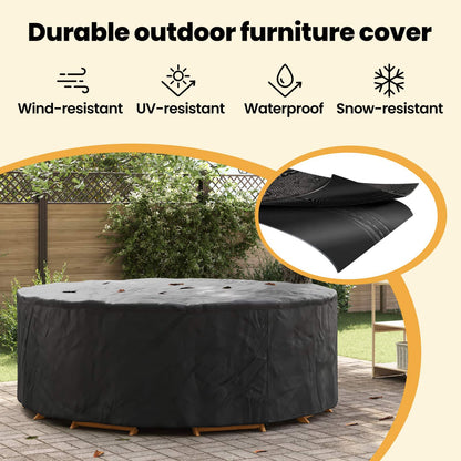 Furniture Cover Black 244 x 244 x 71 cm 600D Oxford Fabric
