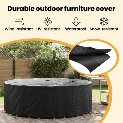 Furniture Cover Black 279 x 279 x 71 cm 600D Oxford Fbric
