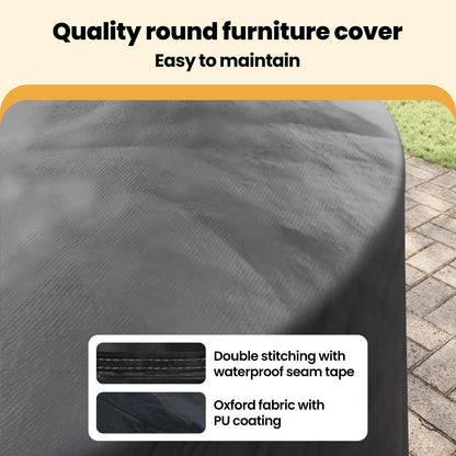 Furniture Cover Black 279 x 279 x 105 cm 420D Oxford Fbric