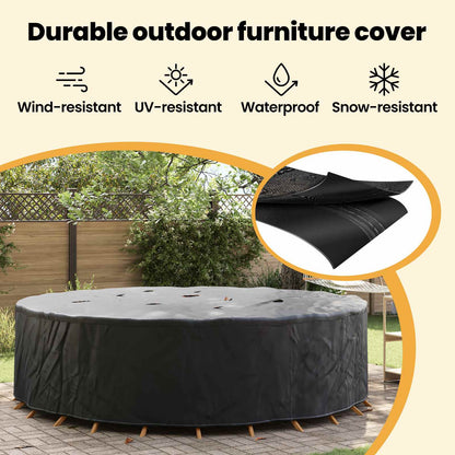 Furniture Cover Black 320 x 320 x 71 cm 420D Oxford Fbric