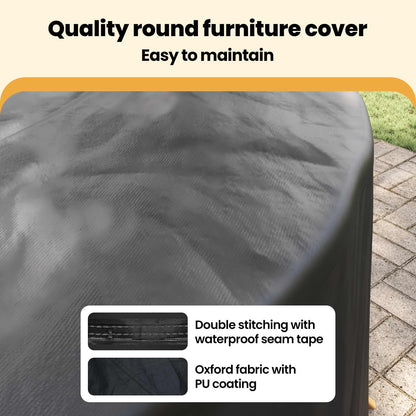 Furniture Cover Black 320 x 320 x 71 cm 600D Oxford Fbric
