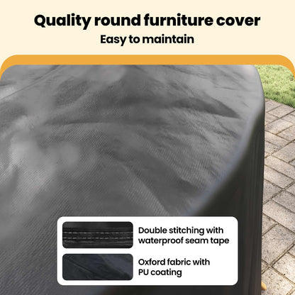 Furniture Cover Black 320 x 320 x 85 cm 420D Oxford Fbric