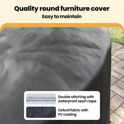 Furniture Cover Black 320 x 320 x 105 cm 210D Oxford Fbric