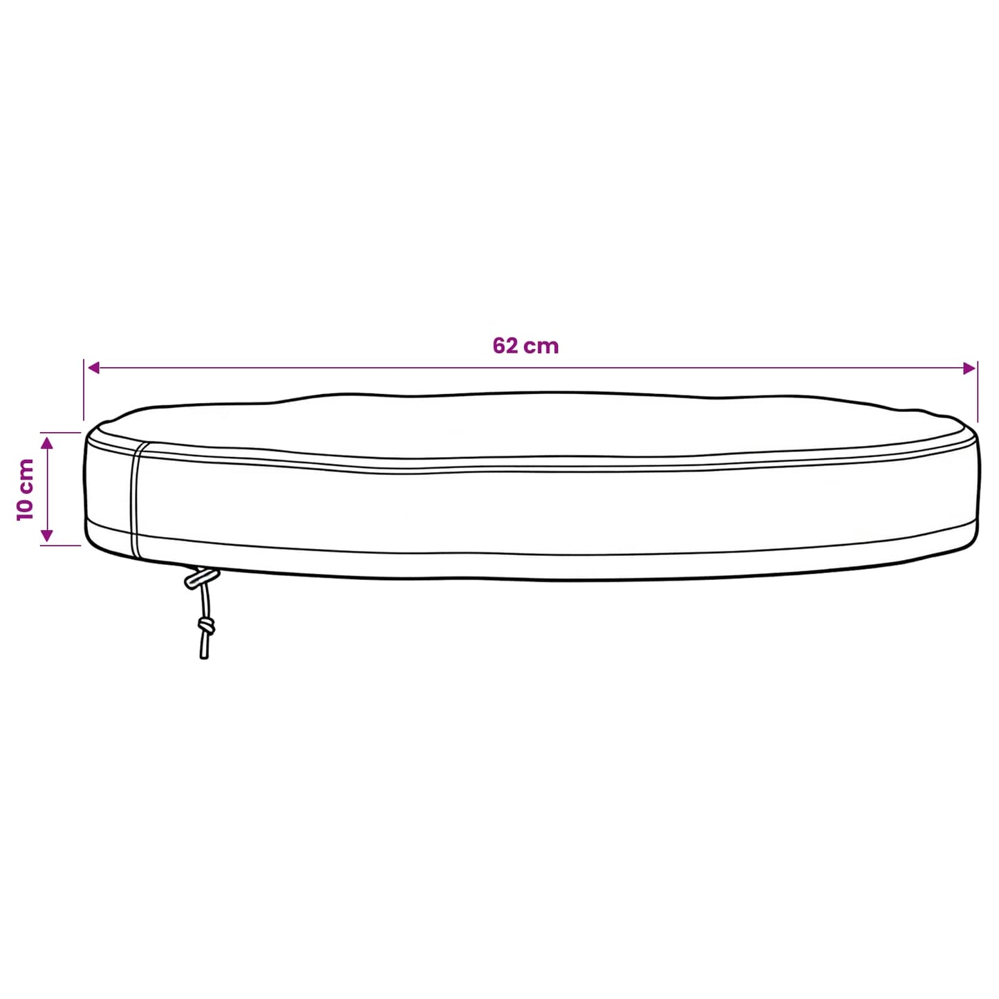 Outdoor Table Cover Black 62 x 62 x 10 cm 210D Oxford Fbric