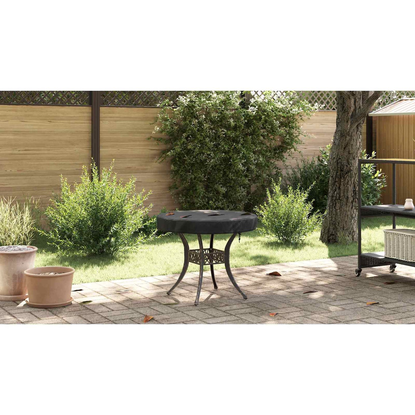 Outdoor Table Cover Black 62 x 62 x 10 cm 420D Oxford Fbric