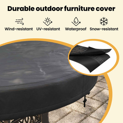 Outdoor Table Cover Black 62 x 62 x 10 cm 420D Oxford Fbric