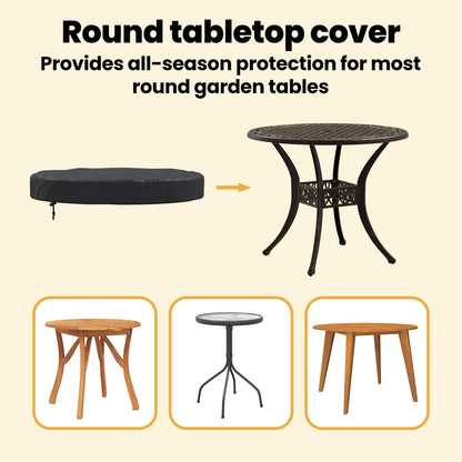 Outdoor Table Cover Black 72 x 72 x 10 cm 420D Oxford Fbric