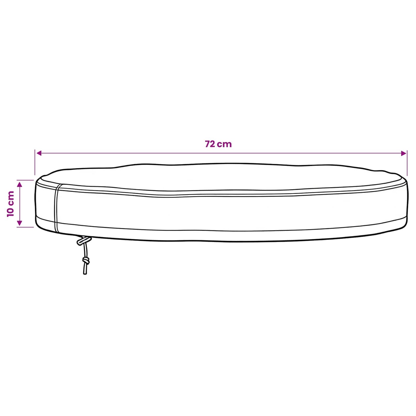 Outdoor Table Cover Black 72 x 72 x 10 cm 420D Oxford Fbric
