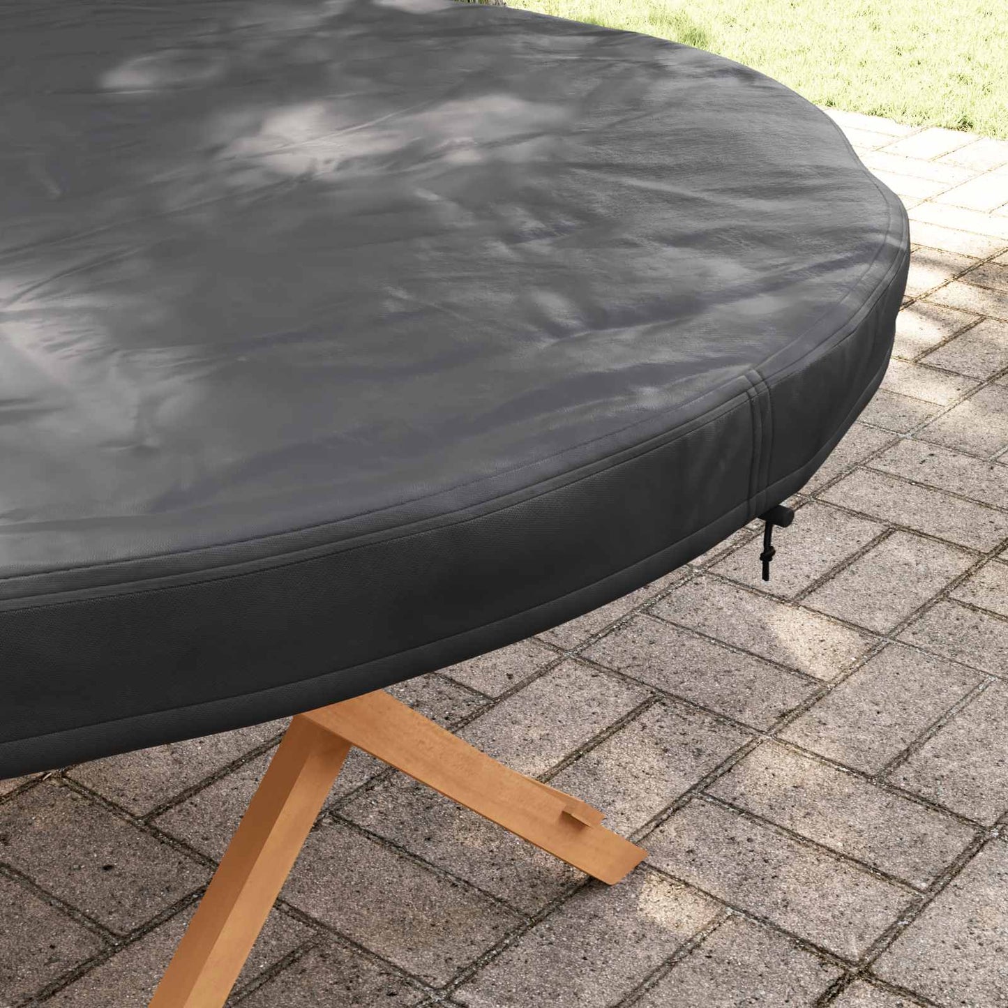 Outdoor Table Cover Black 142 x 142 x 10 cm 210D Oxford Fbric