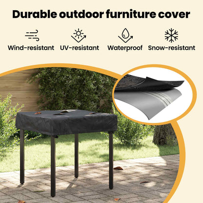Table Cover Plain Black 62 x 62 x 15 cm Fabric
