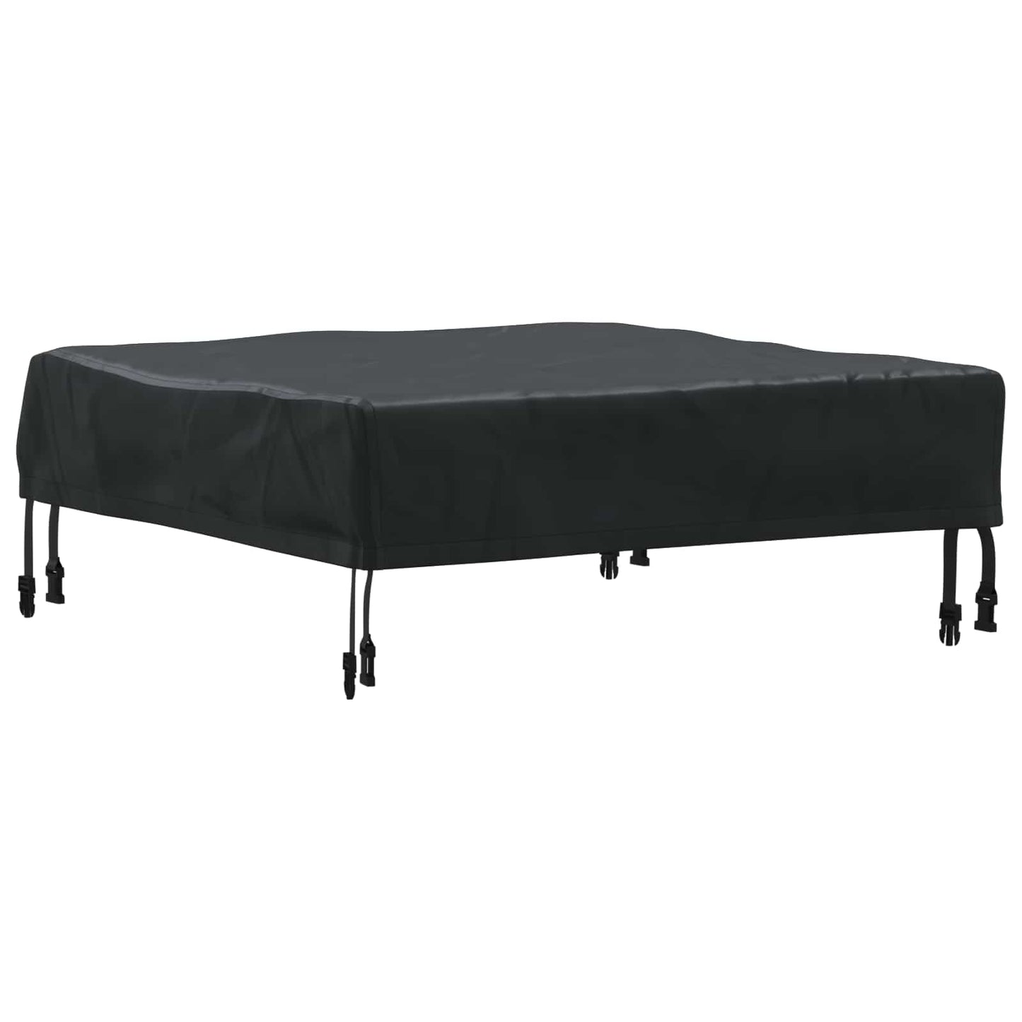 Table Cover Plain Black 62 x 62 x 15 cm Fabric