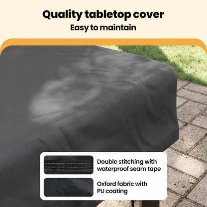 Table Cover Plain Black 62 x 62 x 15 cm Fabric