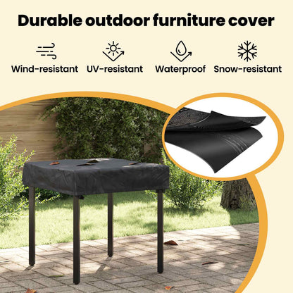 Table Cover Plain Black 62 x 62 x 15 cm 600D Oxford Fabric